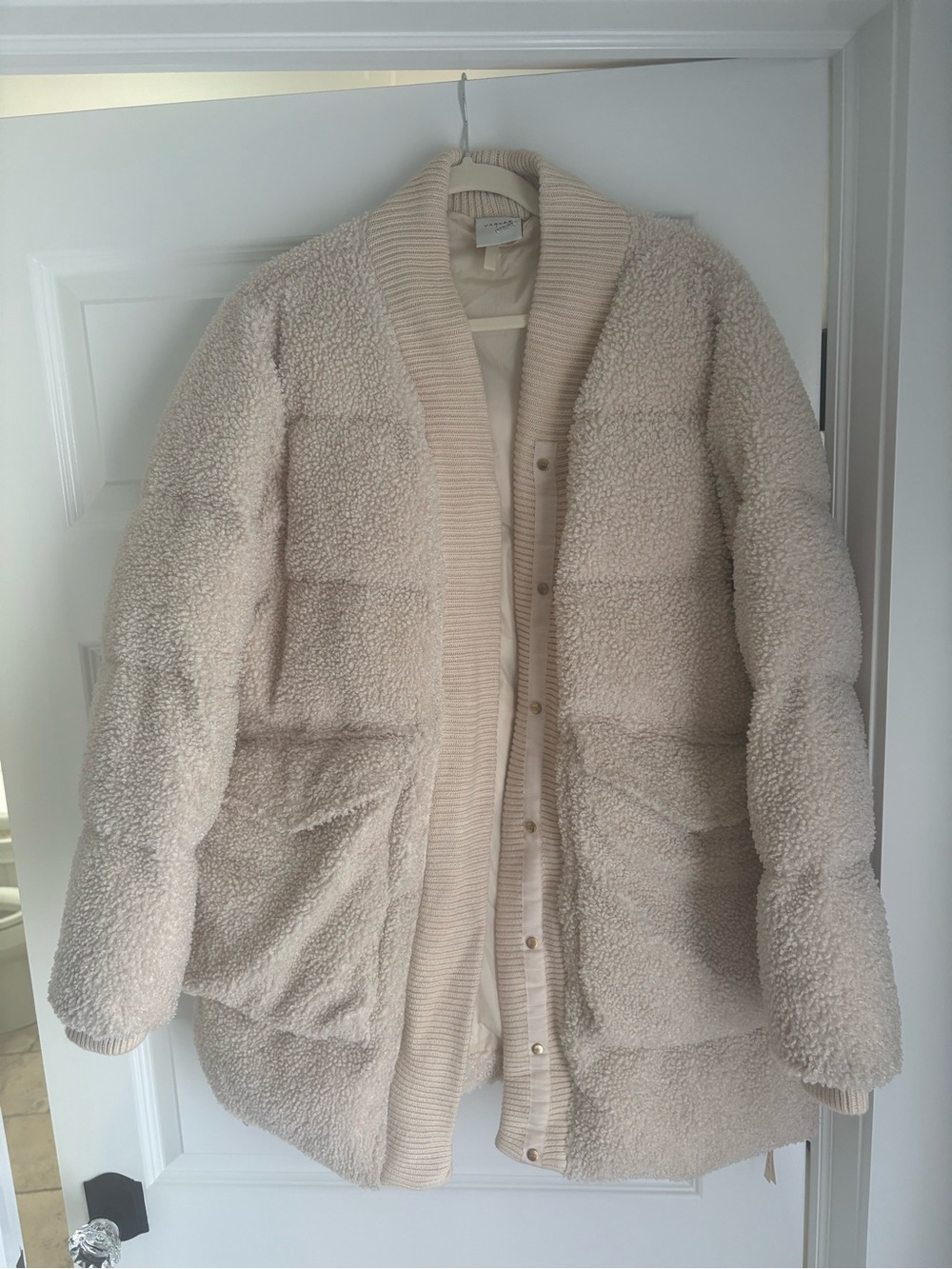 Varley Cream Sherpa Teddy Jacket